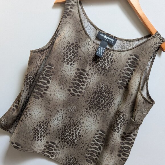 Sag Harbor Animal Print Tank Top Shell | Plus 18W - Picture 1 of 6